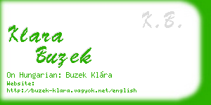 klara buzek business card